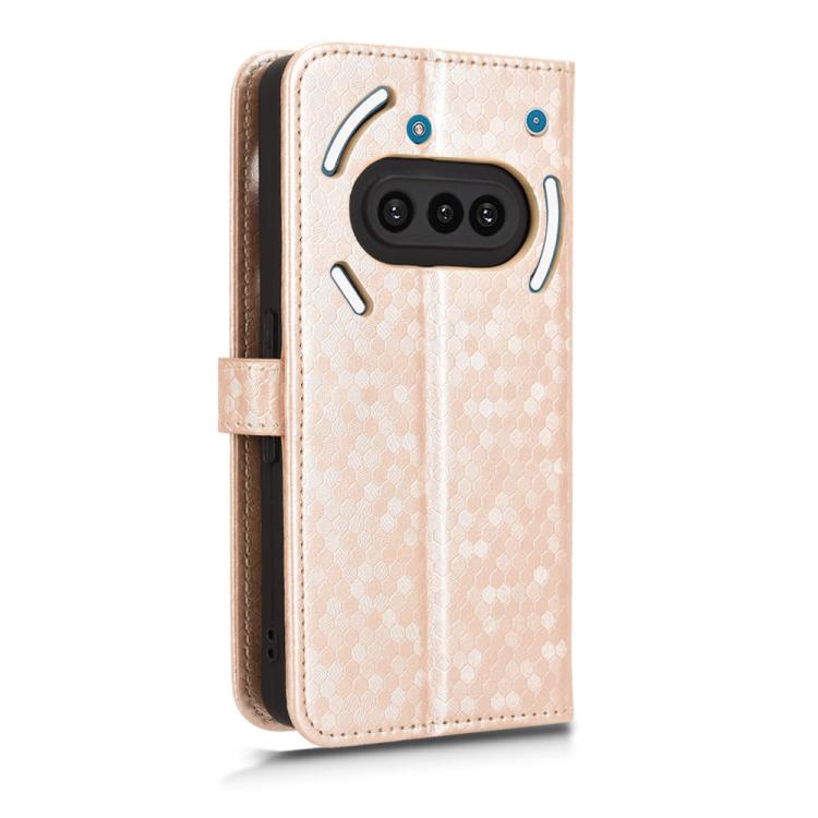 For Nothing Phone 3a Honeycomb Dot Texture Leather Phone Case