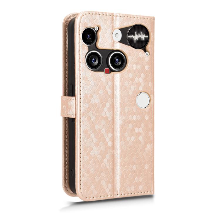 For Nothing Phone 3 Honeycomb Dot Texture Leather Phone Case