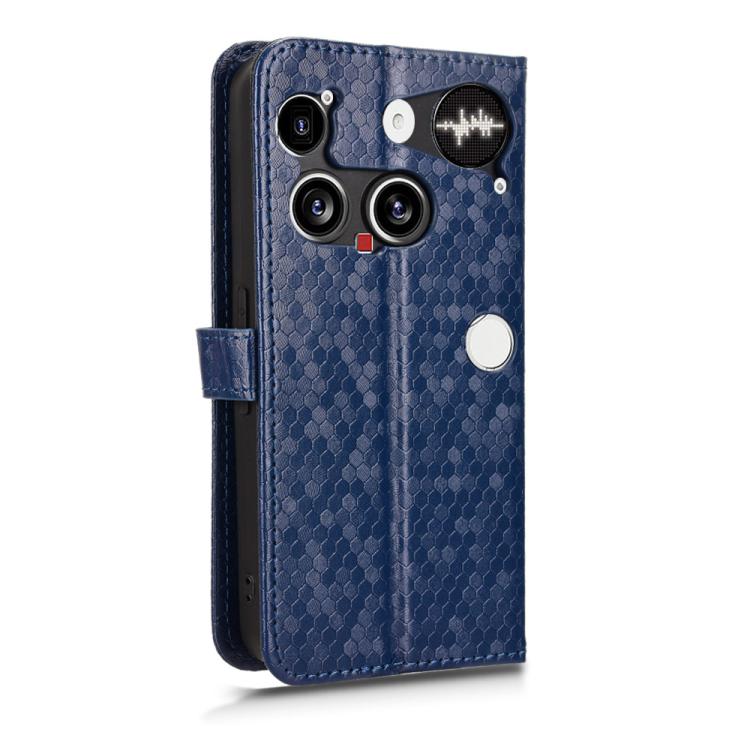 For Nothing Phone 3 Honeycomb Dot Texture Leather Phone Case