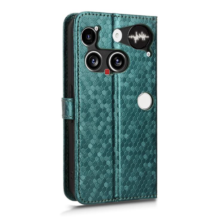 For Nothing Phone 3 Honeycomb Dot Texture Leather Phone Case