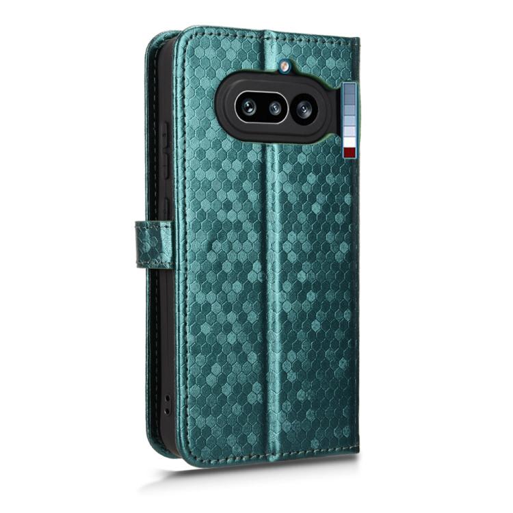 For Nothing Phone 4a Honeycomb Dot Texture Leather Phone Case