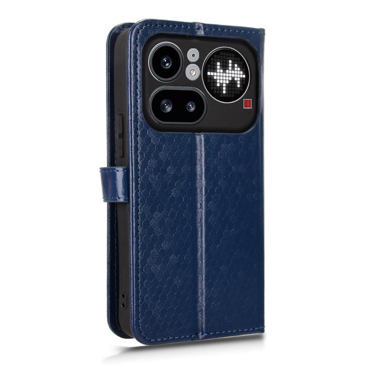 For Nothing Phone 4a Pro Honeycomb Dot Texture Leather Phone Case