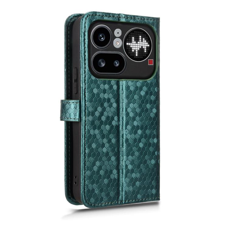 For Nothing Phone 4a Pro Honeycomb Dot Texture Leather Phone Case