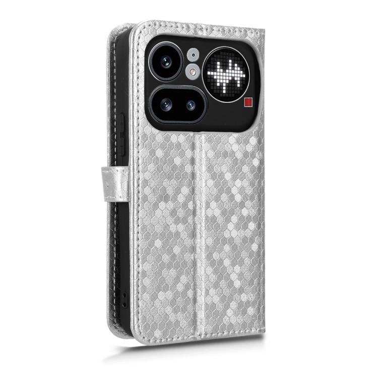 For Nothing Phone 4a Pro Honeycomb Dot Texture Leather Phone Case