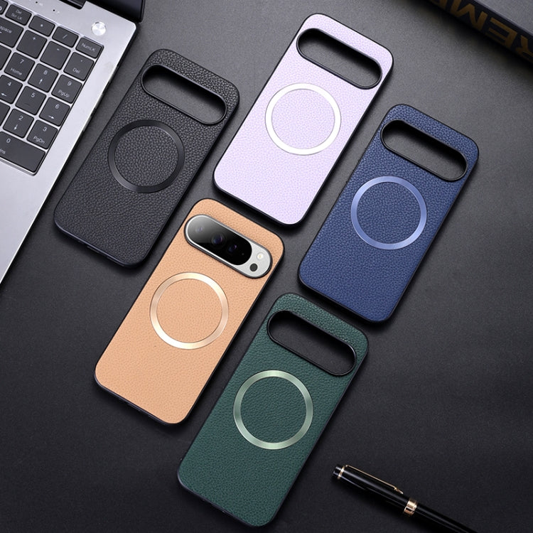 For Google Pixel 9 Pro CD Magsafe Magnetic Litchi Texture Phone Case
