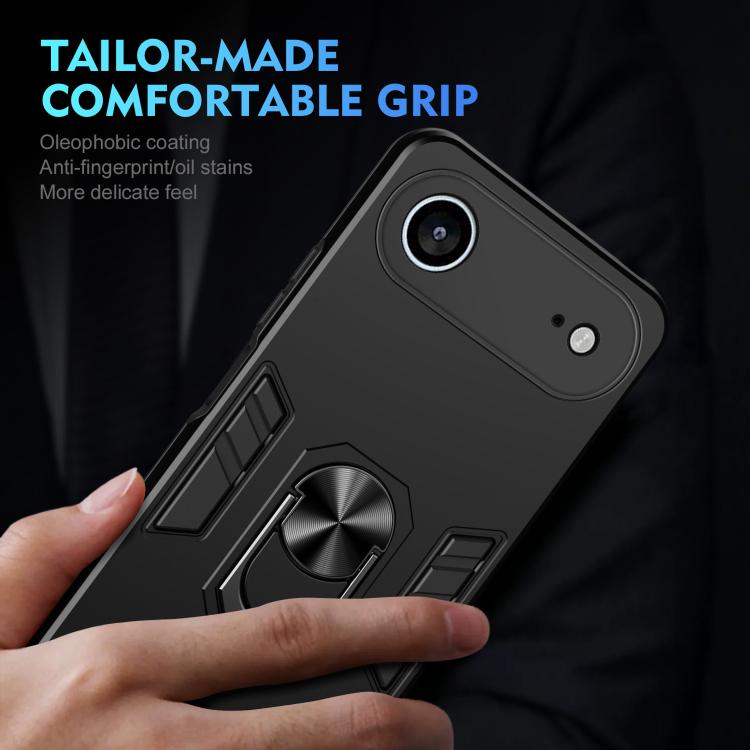 For iPhone Air Shockproof Metal Ring Holder Phone Case