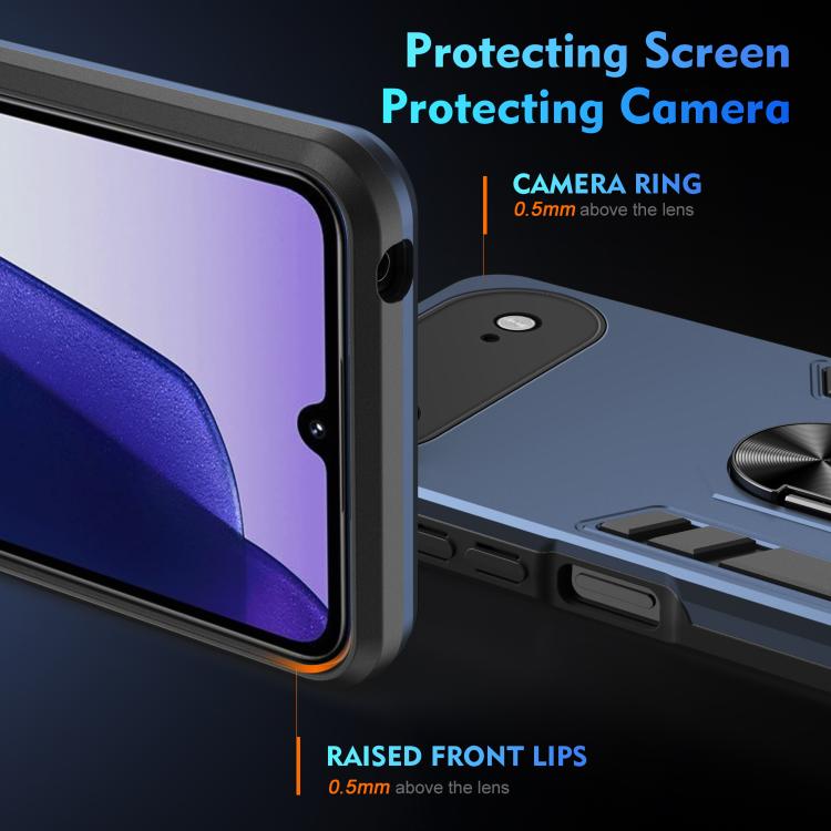 For iPhone Air Shockproof Metal Ring Holder Phone Case