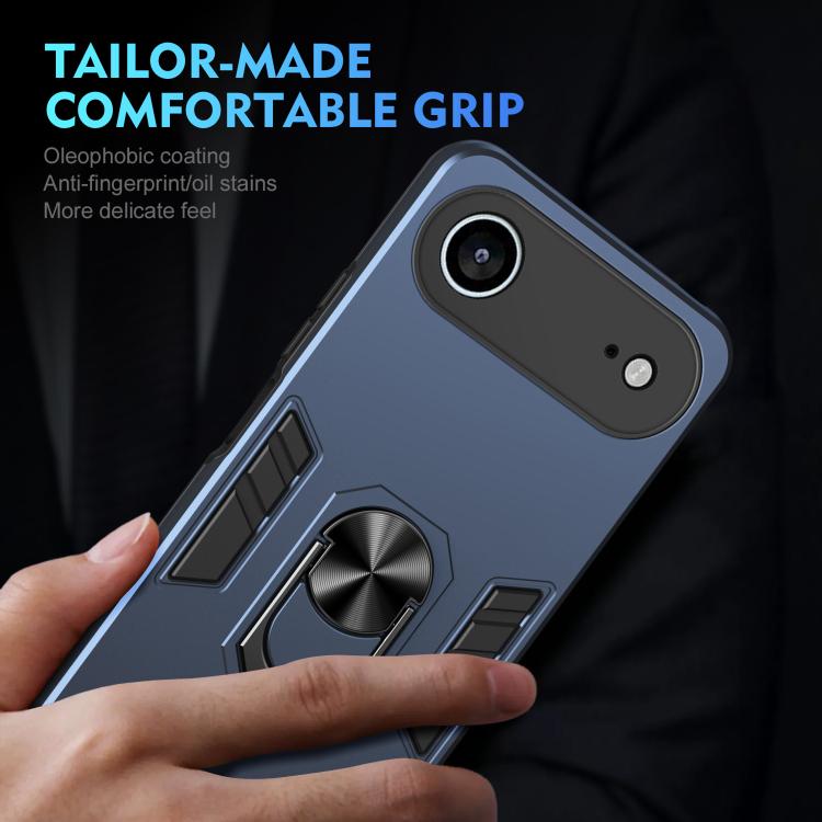 For iPhone Air Shockproof Metal Ring Holder Phone Case