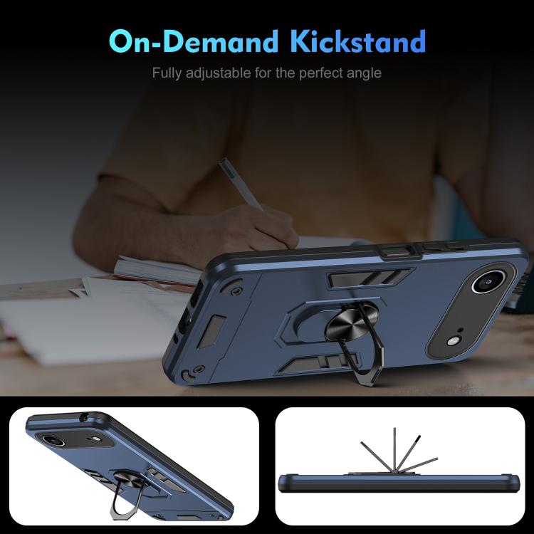 For iPhone Air Shockproof Metal Ring Holder Phone Case