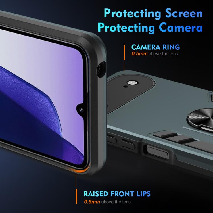For iPhone Air Shockproof Metal Ring Holder Phone Case
