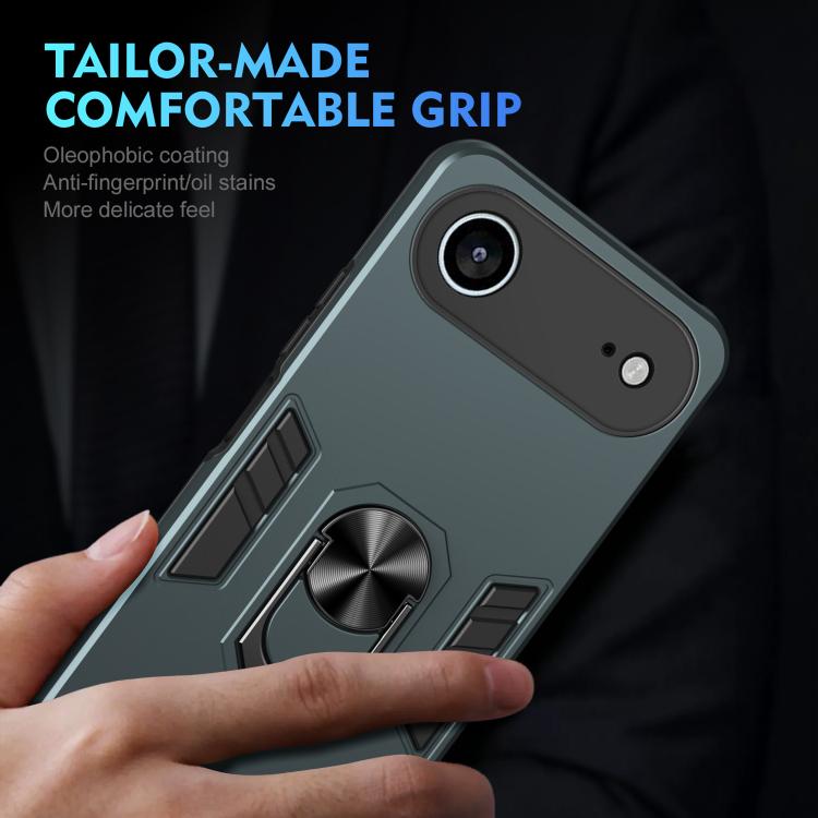 For iPhone Air Shockproof Metal Ring Holder Phone Case