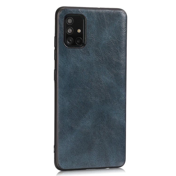 For Samsung Galaxy A51 Crazy Horse Textured Calfskin PU+PC+TPU Case