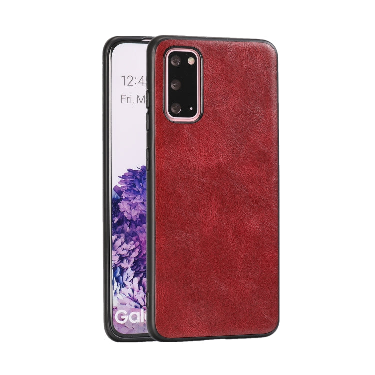 For Samsung Galaxy S20 Crazy Horse Textured Calfskin PU+PC+TPU Case