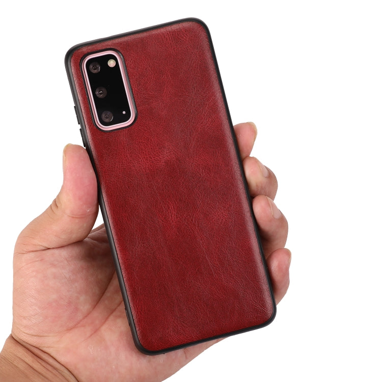 For Samsung Galaxy S20 Crazy Horse Textured Calfskin PU+PC+TPU Case
