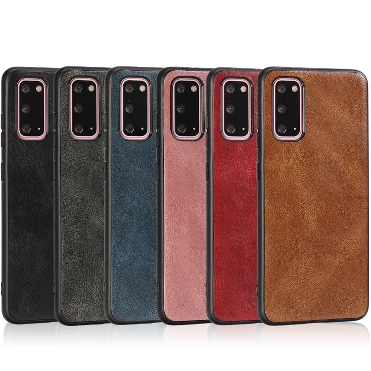 For Samsung Galaxy S20 Crazy Horse Textured Calfskin PU+PC+TPU Case