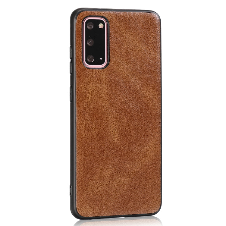 For Samsung Galaxy S20 Crazy Horse Textured Calfskin PU+PC+TPU Case