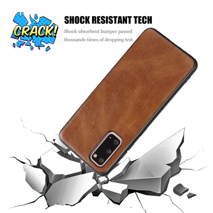 For Samsung Galaxy S20 Crazy Horse Textured Calfskin PU+PC+TPU Case