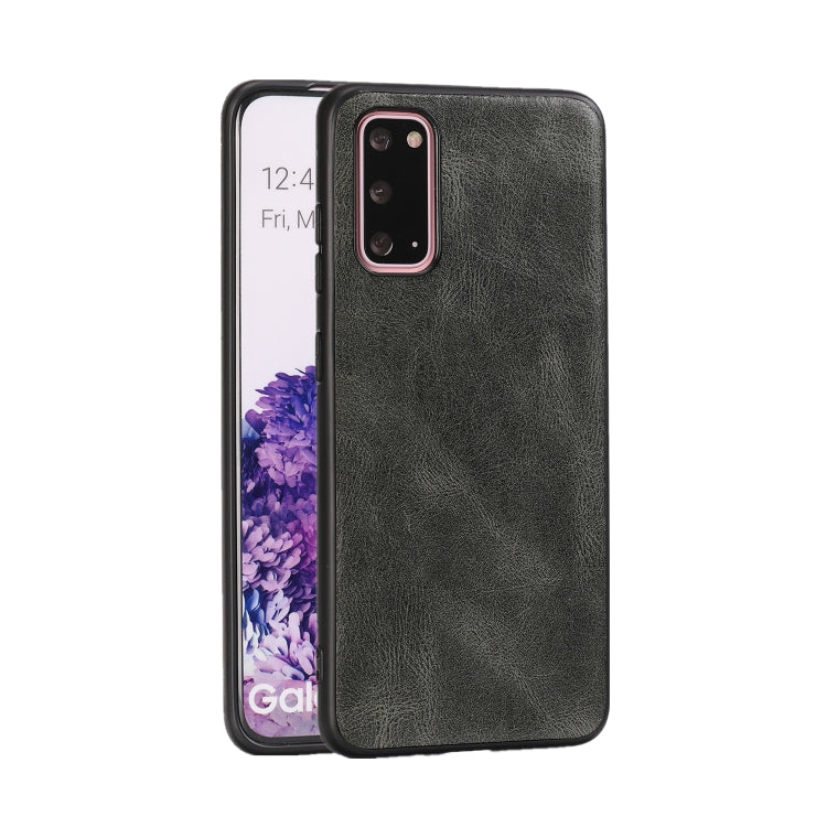 For Samsung Galaxy S20 Crazy Horse Textured Calfskin PU+PC+TPU Case
