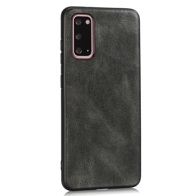 For Samsung Galaxy S20 Crazy Horse Textured Calfskin PU+PC+TPU Case