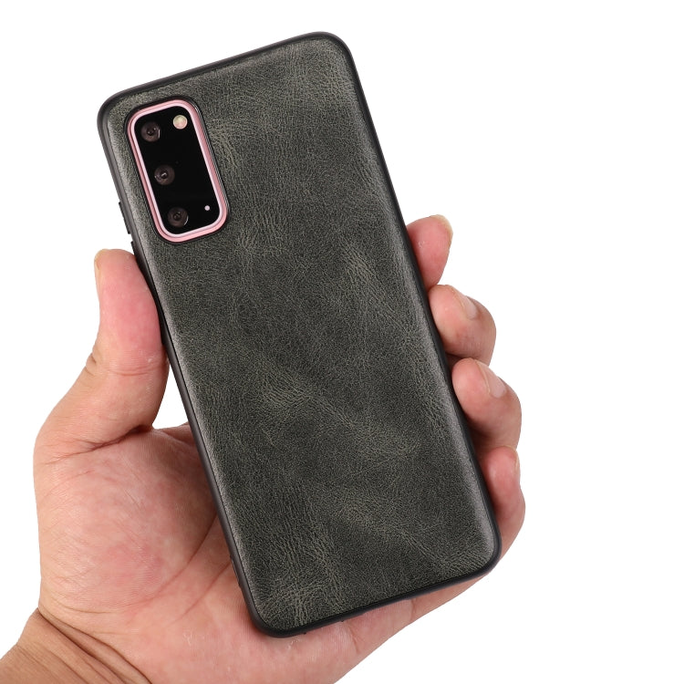 For Samsung Galaxy S20 Crazy Horse Textured Calfskin PU+PC+TPU Case