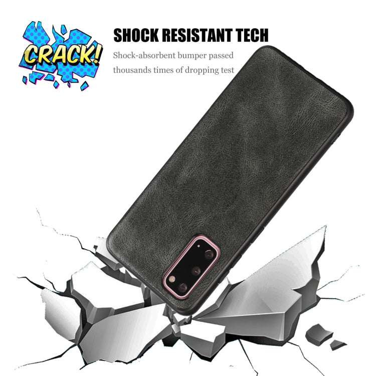 For Samsung Galaxy S20 Crazy Horse Textured Calfskin PU+PC+TPU Case