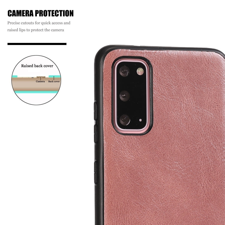 For Samsung Galaxy S20 Crazy Horse Textured Calfskin PU+PC+TPU Case