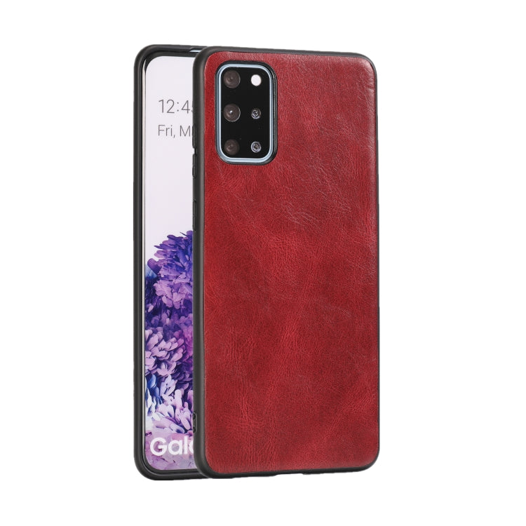 For Samsung Galaxy S20+ Crazy Horse Textured Calfskin PU+PC+TPU Case