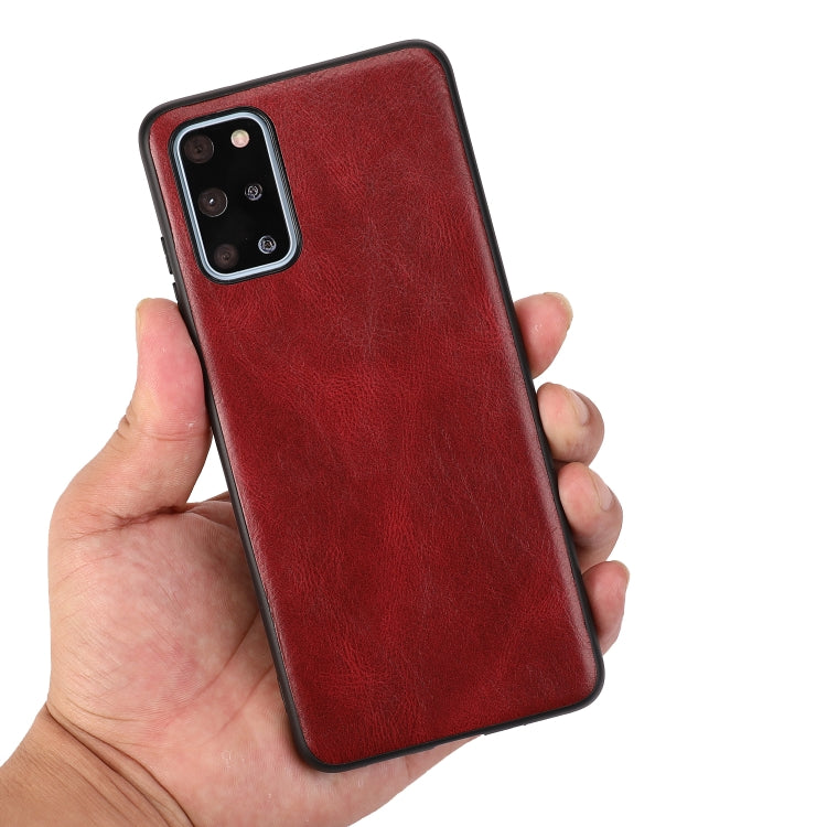 For Samsung Galaxy S20+ Crazy Horse Textured Calfskin PU+PC+TPU Case