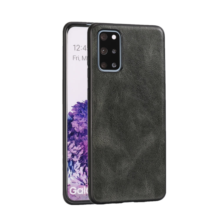 For Samsung Galaxy S20+ Crazy Horse Textured Calfskin PU+PC+TPU Case