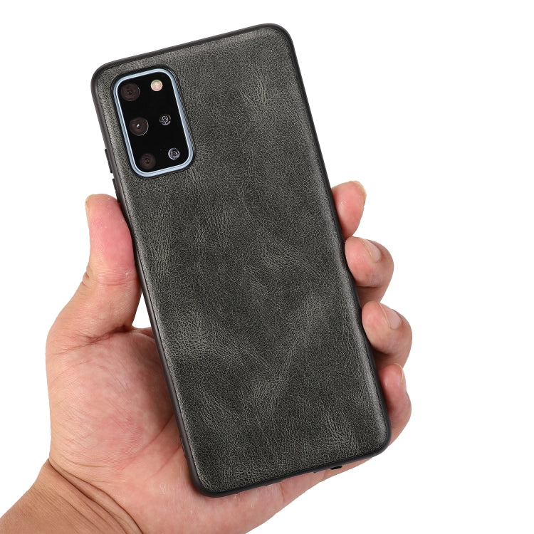 For Samsung Galaxy S20+ Crazy Horse Textured Calfskin PU+PC+TPU Case