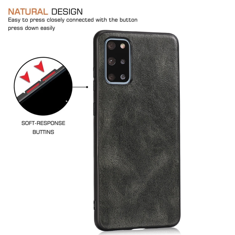 For Samsung Galaxy S20+ Crazy Horse Textured Calfskin PU+PC+TPU Case