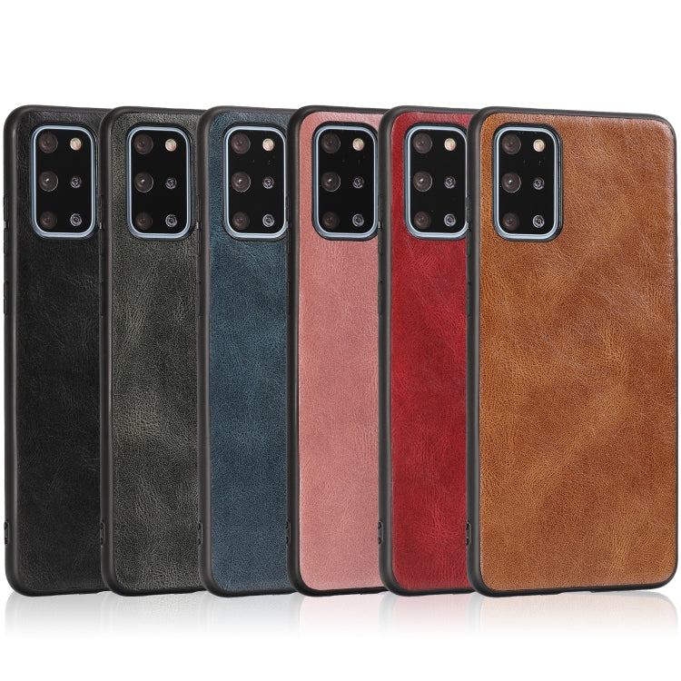 For Samsung Galaxy S20+ Crazy Horse Textured Calfskin PU+PC+TPU Case