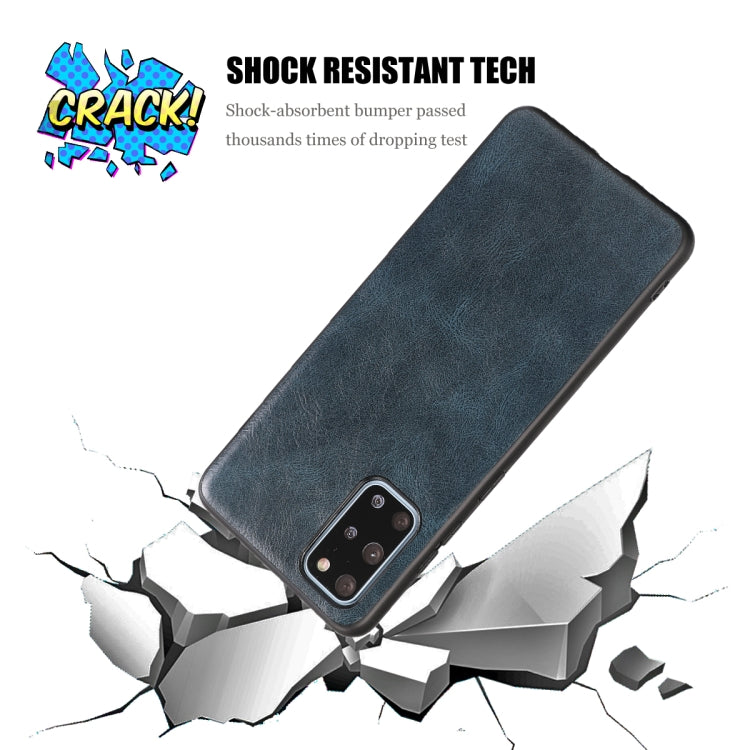 For Samsung Galaxy S20+ Crazy Horse Textured Calfskin PU+PC+TPU Case