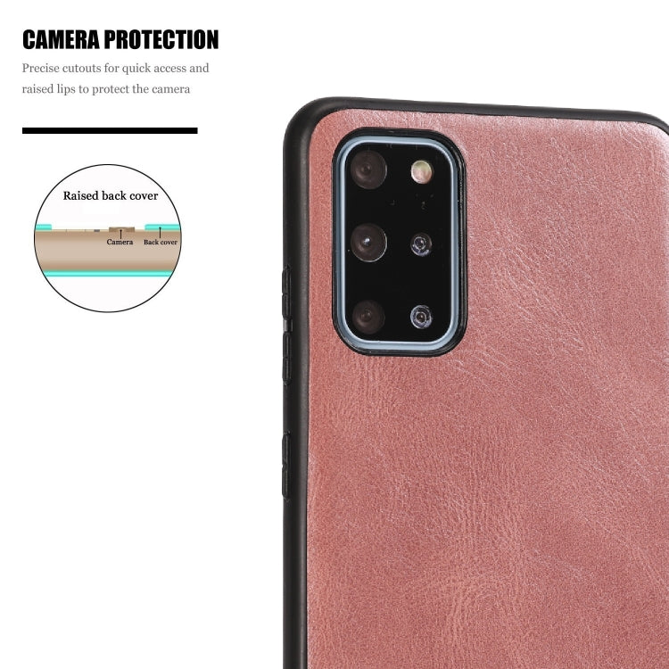 For Samsung Galaxy S20+ Crazy Horse Textured Calfskin PU+PC+TPU Case