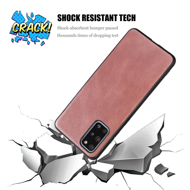 For Samsung Galaxy S20+ Crazy Horse Textured Calfskin PU+PC+TPU Case