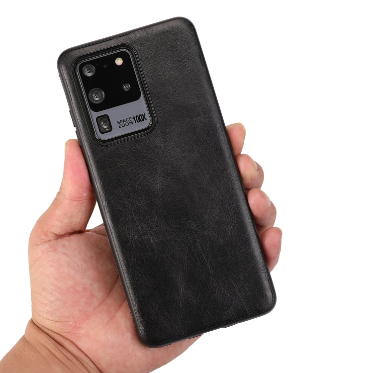 For Samsung Galaxy S20 Ultra Crazy Horse Textured Calfskin PU+PC+TPU Case