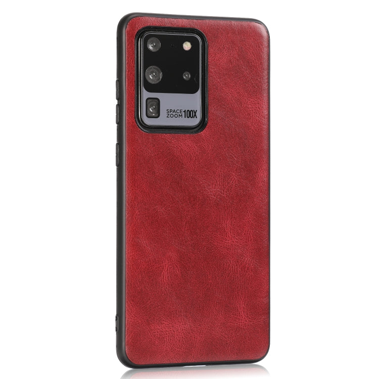 For Samsung Galaxy S20 Ultra Crazy Horse Textured Calfskin PU+PC+TPU Case