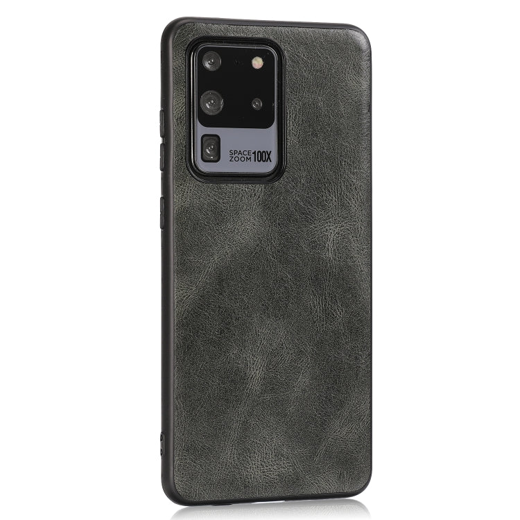 For Samsung Galaxy S20 Ultra Crazy Horse Textured Calfskin PU+PC+TPU Case