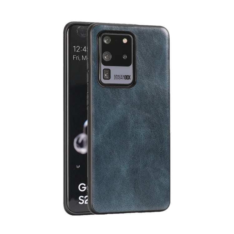 For Samsung Galaxy S20 Ultra Crazy Horse Textured Calfskin PU+PC+TPU Case