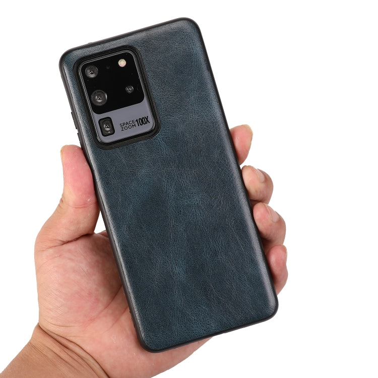 For Samsung Galaxy S20 Ultra Crazy Horse Textured Calfskin PU+PC+TPU Case