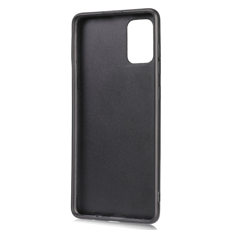 For Samsung Galaxy A71 Crazy Horse Textured Calfskin PU+PC+TPU Case