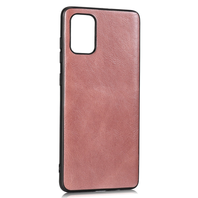 For Samsung Galaxy A71 Crazy Horse Textured Calfskin PU+PC+TPU Case