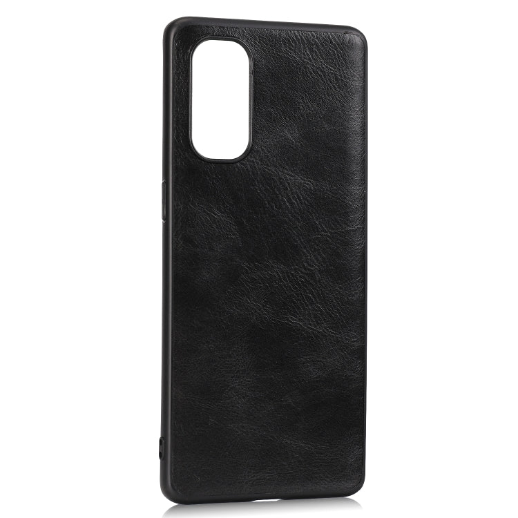 For OPPO Reno4 Pro Crazy Horse Textured Calfskin PU+PC+TPU Case