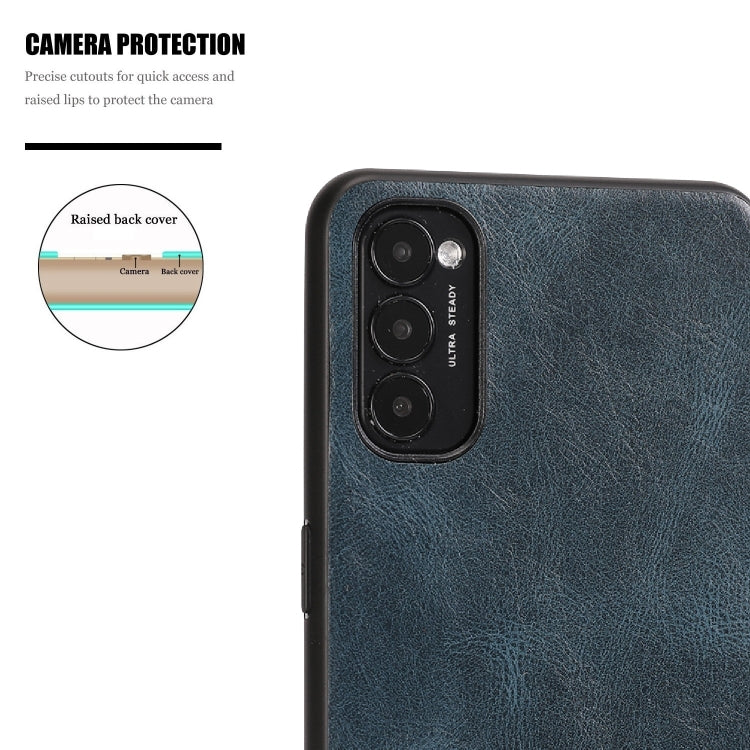 For OPPO Reno4 Pro Crazy Horse Textured Calfskin PU+PC+TPU Case