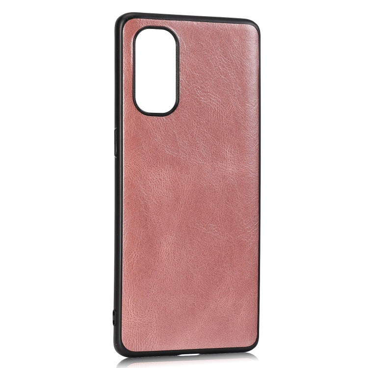 For OPPO Reno4 Pro Crazy Horse Textured Calfskin PU+PC+TPU Case
