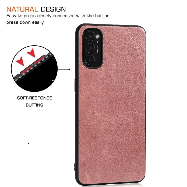 For OPPO Reno4 Pro Crazy Horse Textured Calfskin PU+PC+TPU Case