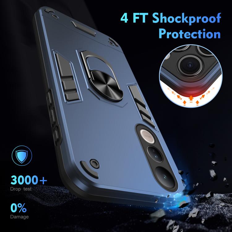 For vivo V50 Lite 5G Shockproof Metal Ring Holder Phone Case