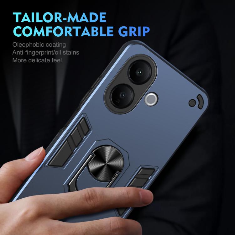 For vivo V60 Lite 5G / 4G Shockproof Metal Ring Holder Phone Case