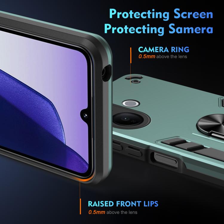 For vivo V60 Lite 5G / 4G Shockproof Metal Ring Holder Phone Case