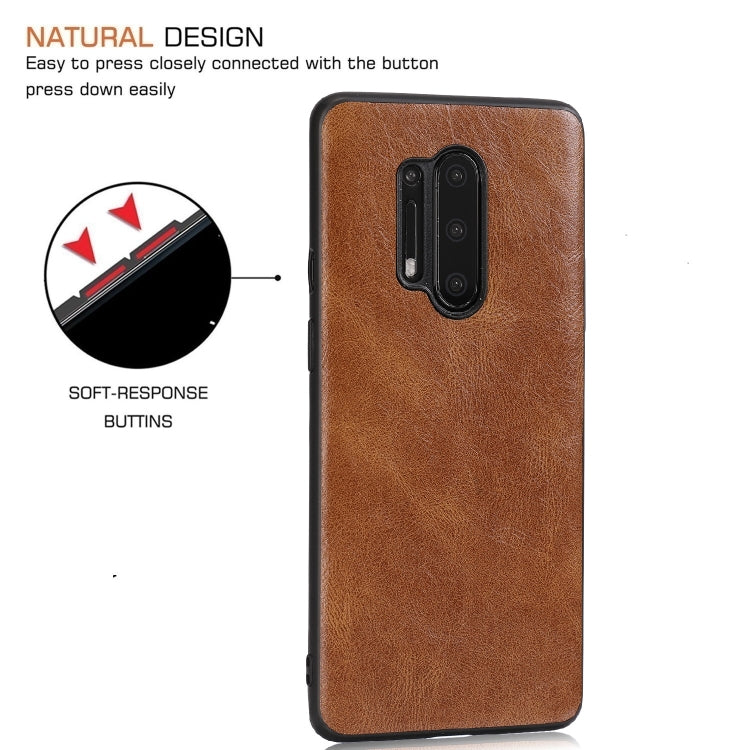 For OnePlus 8 Pro Crazy Horse Textured Calfskin PU+PC+TPU Case